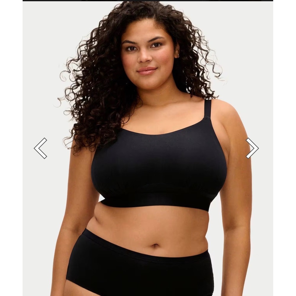 Elomi Downtime Black Bralette Non-Wired Soft Cup Bra 38M/N EL301417BLK